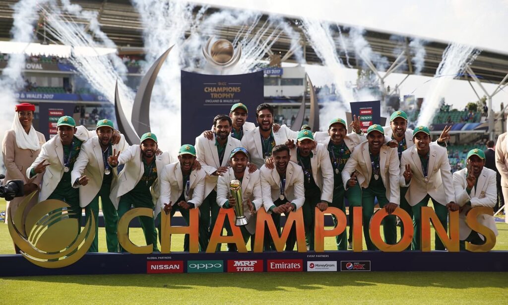 Pakistan win the champions trophy by thrashing India