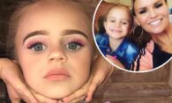 Kerry Katona sparks outrage as daughter rocks full face of makeup