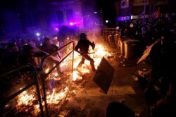 Violent clashes in Barcelona as Catalonians push for independence