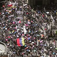 Police fire tear gas & water cannons as mass anti-govt protests in Colombia’s capital turn violent