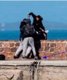 lesbos island aid workers attacked