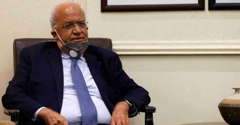 Top PLO official Erekat, stricken by Covid-19, taken to hospital