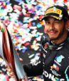 Lewis Hamilton celebrates his 7th Formula 1 victory - after winning the Turkish F1 Grand prix