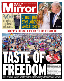 Daily Mirror – The sun returns to Britain! Temperatures set to hit 25C 