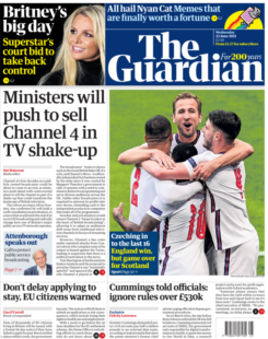 The Guardian – Ministers will push to sell Channel 4 in TV shake-up