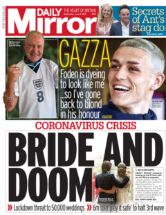 Daily Mirror – 50,000 weddings threatened by lockdown