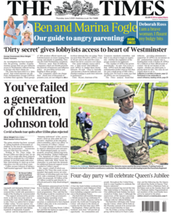 The Times – Boris Johnson rejected school catch up tsar’s £15bn proposal 