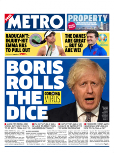 The Metro – Boris rolls the dice