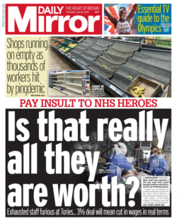 Daily Mirror – NHS – Is that all they are worth?