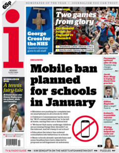 The i – Mobile ban planned for schools in January