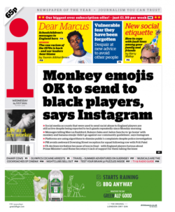 The i – Monkey Emojis OK to Send to Black Players says Instagram