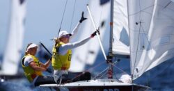 Hannah Mills wins historic gold with Eilidh McIntyre in women’s 470 at Tokyo Olympics