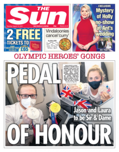 The Sun – ‘Olympic Heroes to be Sir and Dame’