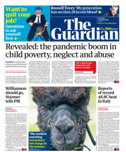 The Guardian – ‘Pandemic boom in child poverty, neglect’