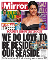 Daily Mirror - ‘Tourist industry boost as bookings boom’