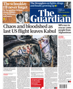 The Guardian – ‘Chaos as last US flight leaves Kabul’