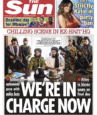 "We're in charge now", is the headline for the Sun alongside a picture of Taliban militants posing with their weapons