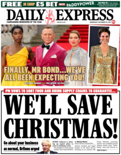 Daily Express – ‘We’ll save Christmas’