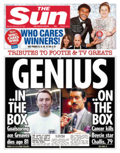 The Sun – ‘Tribute to Jimmy Greaves & John Challis’