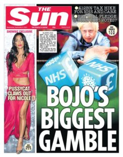 The Sun – ‘Bojo’s biggest gamble’