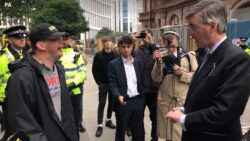 Five arrested after Iain Duncan Smith assaulted with traffic cone outside Tory conference