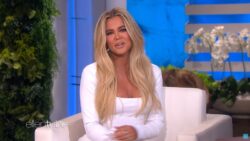 Khloe Kardashian looks unrecognizable with very tan skin as she shows off legs in short dress on Ellen DeGeneres’ show