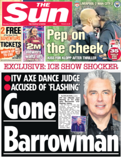 The Sun – ‘Gone John Barrowman’