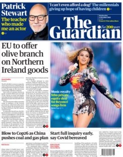 The Guardian – ‘EU offer olive branch on Northern Ireland goods’