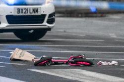 Toddler dies after being mown down by car on zebra crossing outside primary school as driver, 24, arrested