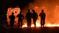 Two boys arrested after police attacked at Northern Ireland protocol protest