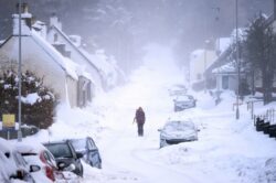 UK weather forecast: Storm Arwen’s 80mph gales and snow to pose ‘danger to life’