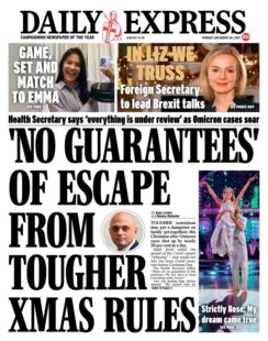 Daily Express – ‘No guarantee of escape from tougher Xmas rules’