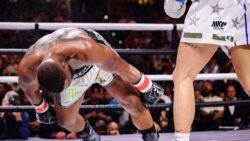 Jake Paul emphatically knocks out Tyron Woodley in sixth round of rematch – his most impressive KO yet