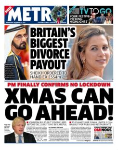 Metro – ‘Xmas can go ahead’