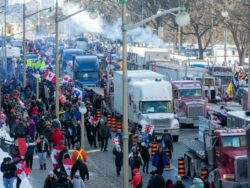 Canada anti-vaccine protest continues as vandals spark anger