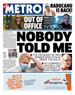 Metro – Nobody told me says prime minister