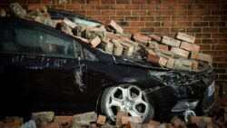 damage caused by Storm Dudley that swept through a huge swathe of England overnight