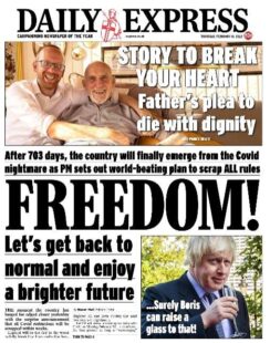 Daily Express – Freedom! Let’s get back to normal and enjoy a brighter future