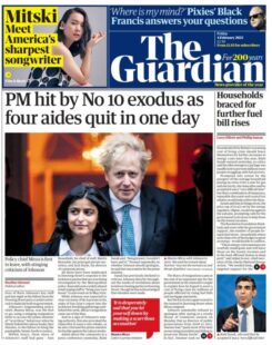 Guardian – PM hit by No 10 exodus as 4 aides quit in a day