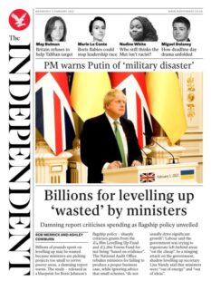 The Independent – Billions for levelling  up ‘wasted’ by ministers