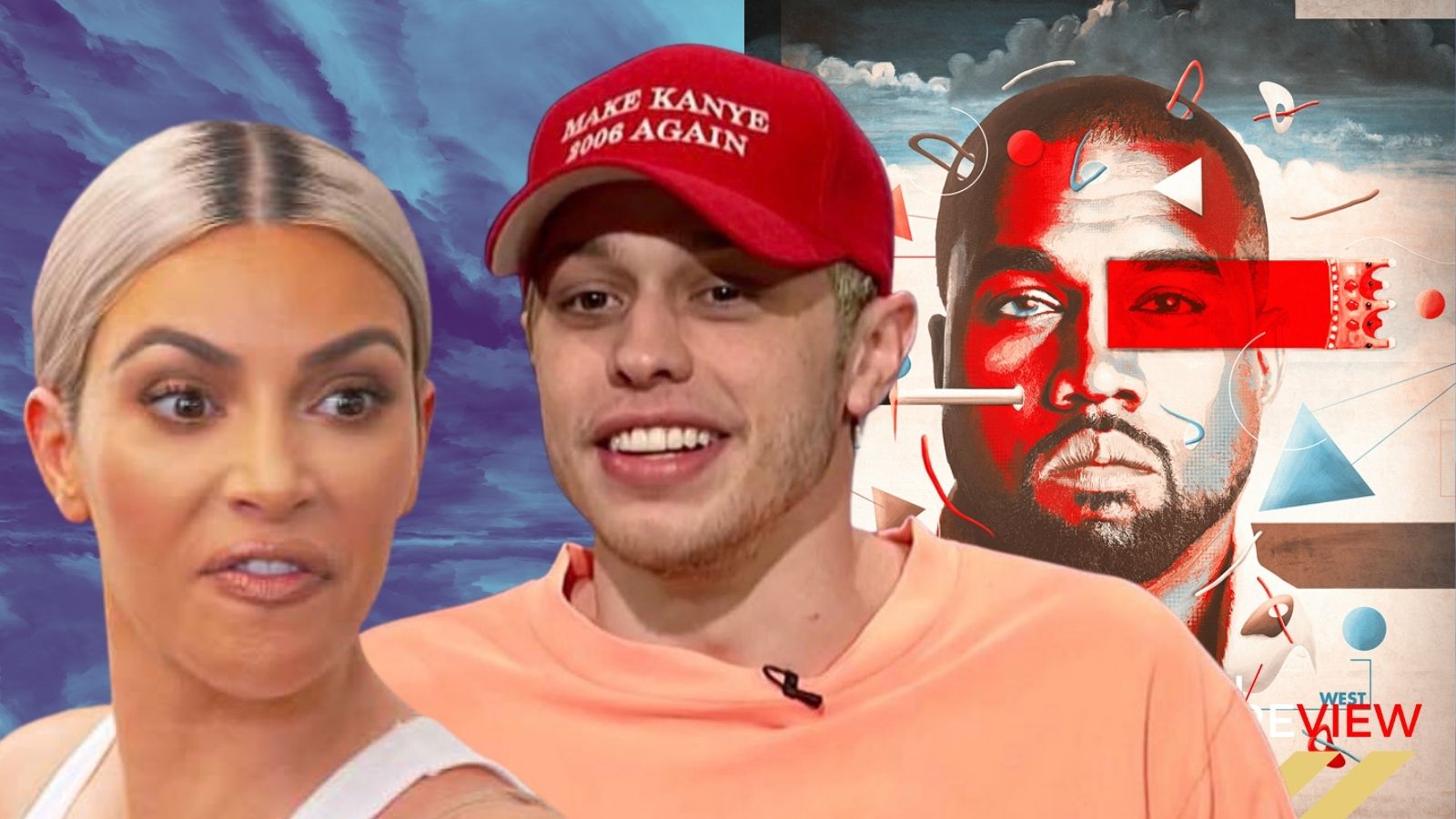 Kanye West and Kim Kardashian Pete Davidson