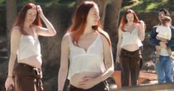 Sophie Turner reveals stomach in crop top on family day out with Joe Jonas and daughter Willa