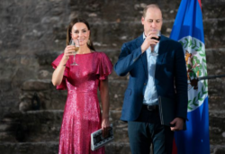 Kate Middleton stuns in hot pink gown in her first glam look of Caribbean tour