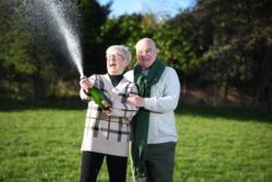 Emotional moment couple are told they won £1,000,000 in the lottery