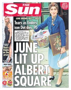 The Sun – June lit up Albert square