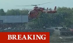 Horror as helicopter forced to land near London school playground in emergency