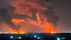 Russia hit by two huge explosions & massive fire at Bryansk fuel depot in suspected Ukrainian strike