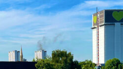 London tower block in flames as 60 firefighters battle blaze minutes away from Grenfell