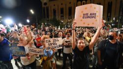 Georgia: Tens of thousands rally in Tbilisi to demand EU membership