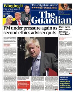 The Guardian- PM under pressure again as second ethics adviser quits